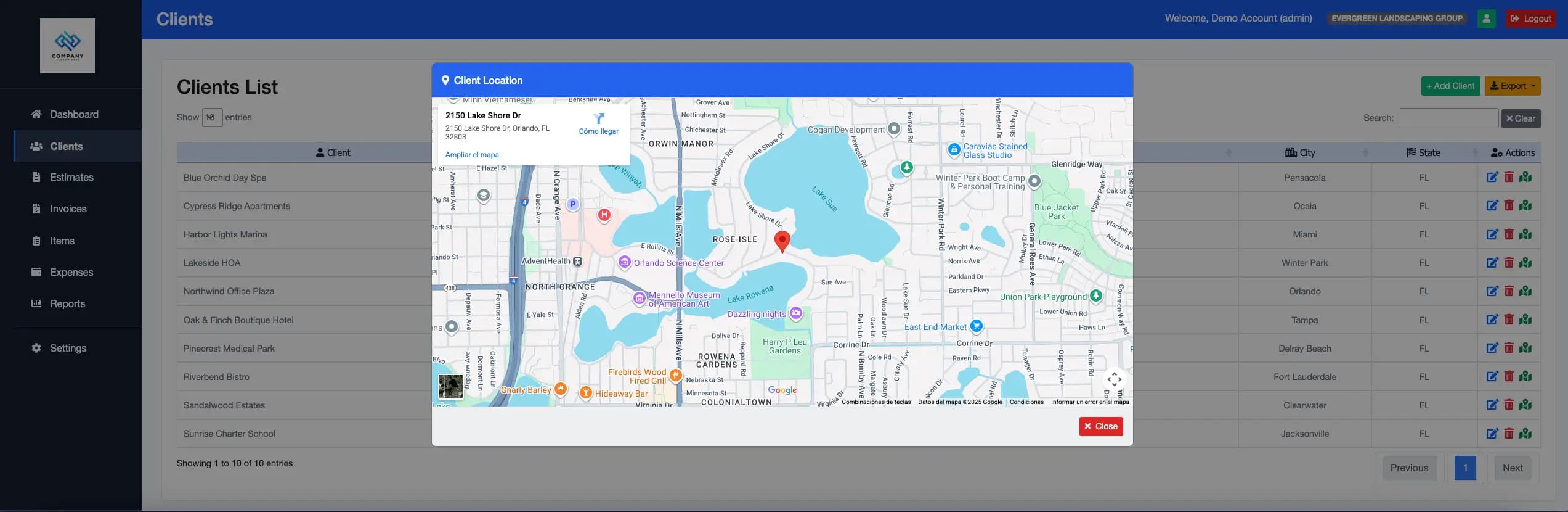 CRM Client communication history
